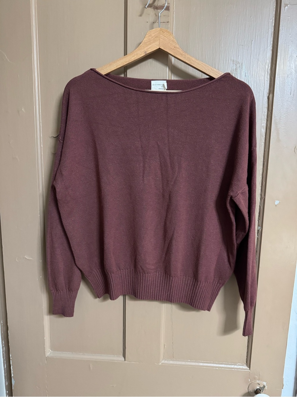Dreamers Relaxed Boatneck Sweater - Dusty Plum